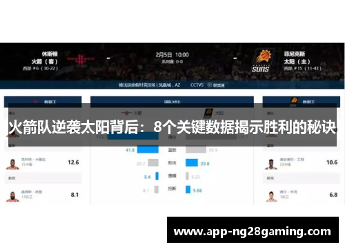 火箭队逆袭太阳背后：8个关键数据揭示胜利的秘诀